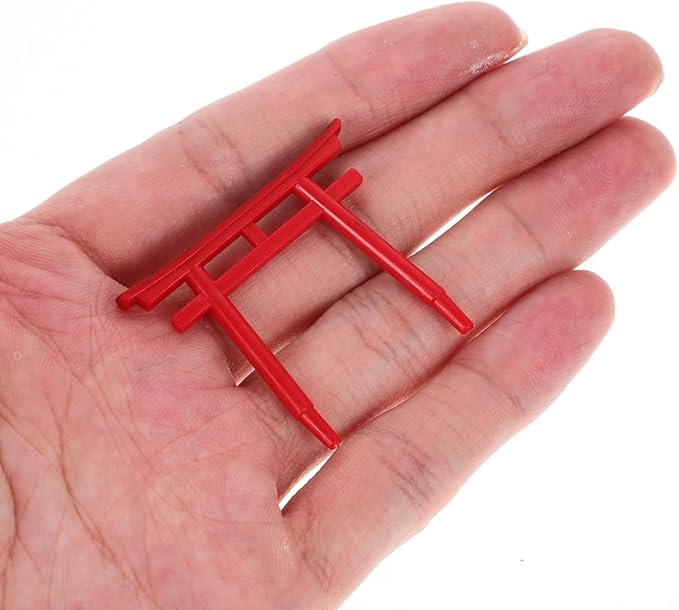 PRETYZOOM 4pcs Japanese Torii Gate Miniature Decoration Mini Red Shinto Temple Torii Garden Gate Ornament for Fairy Zen Garden Fish Tank Landscape Accessories