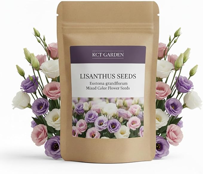 Lisianthus Seeds, Pack of 100 Mixed Color Eustoma Grandiflorum Seeds, Flower Seeds for Planting