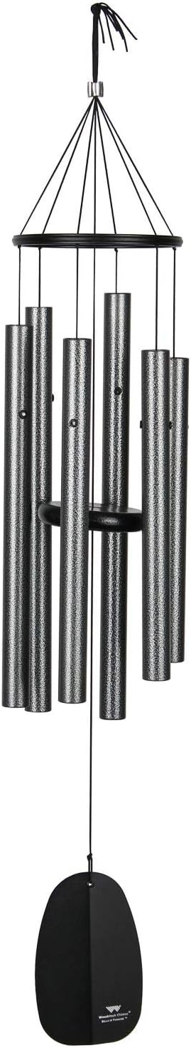 Woodstock Chimes Signature Collection, Bells of Paradise, Antique Silver 32", Decor Designs Wind Chimes for Outdoor, Patio, Home or Garden Décor (BPMAS)