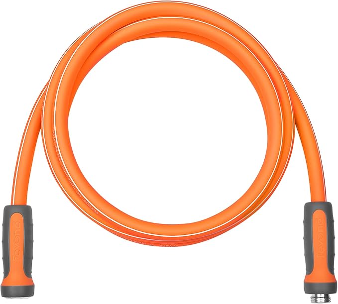 Fevone 12 ft Kink Free Garden Hose with Swivel Handle, All Weather Flexible, Heavy-Duty & Durable, Leak-Free Connection