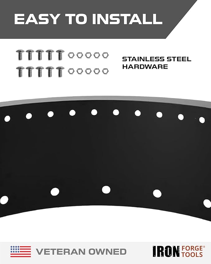 Iron Forge Tools Fire Pit Ring 48 Inch Outer/42 Inch Inner - Outdoor Heavy Duty Metal Round Smokeless Fire Ring Insert Liner - Utility Patent Pending (48x42x10)