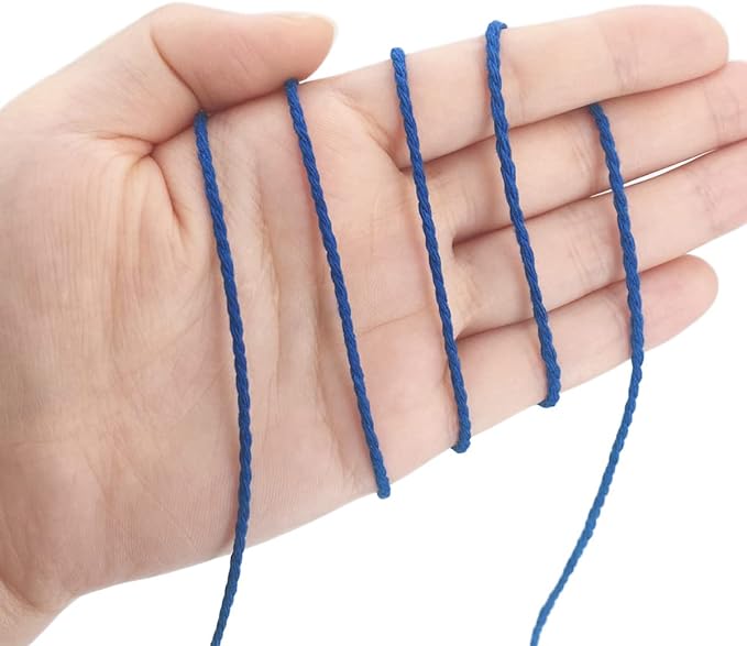 Twine String,500 Feet Cotton Butchers Twine String Cooking Kitchen Twine for Crafts Roasting Gift Wrapping DIY Decoration Gardening Packing Materials,Royal Blue