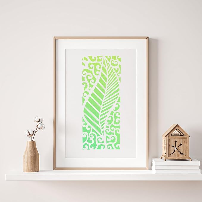 18 PCS 12 x 5.2 Inch Mixed Stencils, Plant Leaf Floral Texture Templates for Painting on Wood, Texture Background Stencil Set for Rock Wood Canvas Airbrush Drawing Furniture Card Tile Home DIY Craft