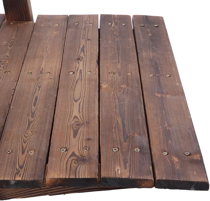 5FT Wooden Garden Bridge with Handrails, Decorative Landscape Footbridge for Yard, Pond, Farm or Creek - Rust-Resistant Cedar Construction, Easy Assembly & 500LB Capacity