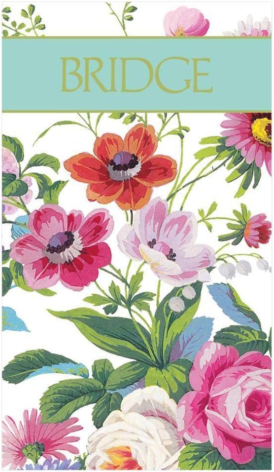 Caspari Edwardian Garden Bridge Score Keeping Pads- One Pad