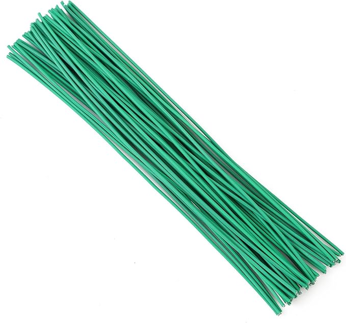 Tangyinrd 200 Pcs 6 inch Garden Twist Tie, Round Plastic Twist Ties for Plants, Vines and Wrapping Cords or Christmas Tree Gardening Plants Growth and Care, Office Home Cable Organization (Green)