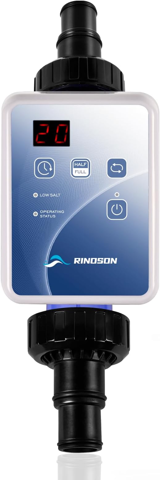 Saltwater Pool Chlorinator System for Above Ground Pool, Saltwater Pool System with Titanium Cell Self-Cleaning & LED Control Panel, for Pools up to 6,000 Gallons, 2 Year Limited Warranty