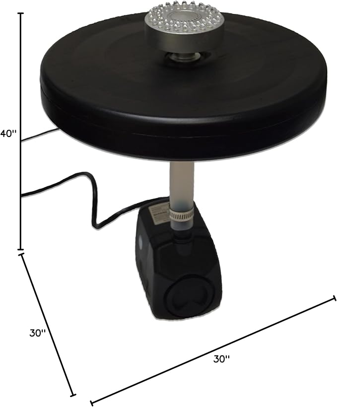 HALF OFF PONDS Small Floating Fountain – 600 GPH Pump for Pools, Ponds & Water Gardens – Adjustable 40" Spray – 48 White LED Lights, Float & 30' Cord