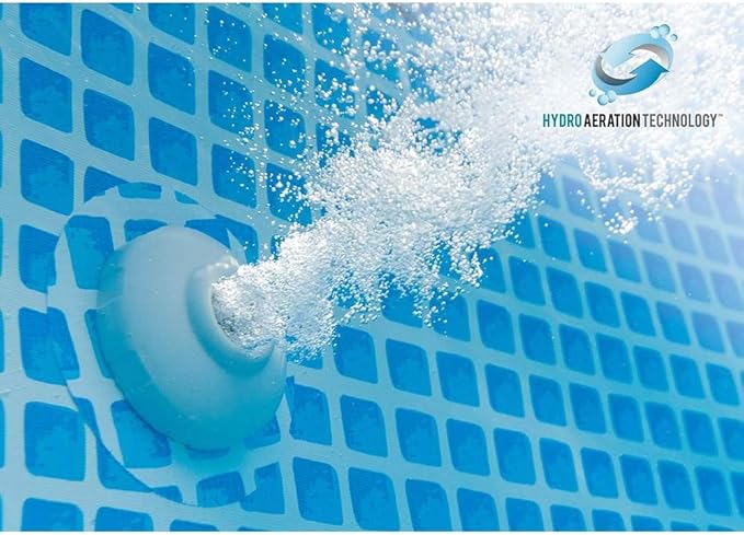 Intex 26711EH 12ft x 30in Prism Frame Above Ground Swimming Pool with 530 GPH GCFI Filter Pump and Robot Vacuum Cleaner fits up to 6 People