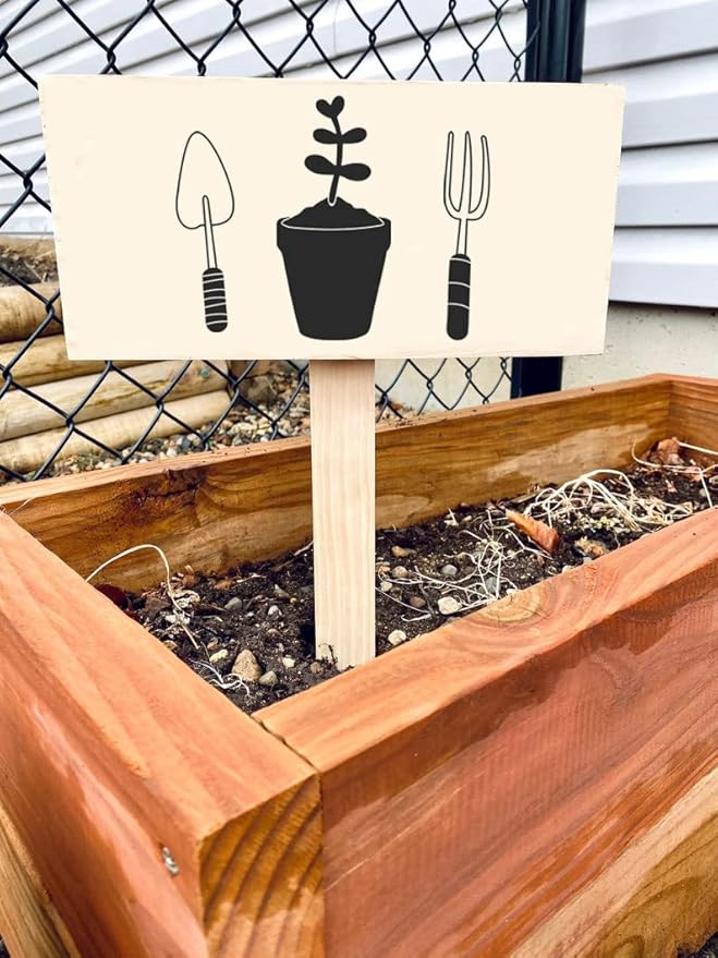 DGAGA Garden Tools Silk Screen Stencils Self Adhesive Screen Printing Stencil Reusable Bloom Mesh Stencils Vegetable Chalk Stencils for Chalk Paste Paint on Wood Signs, Fabric,DIY Garden Decor