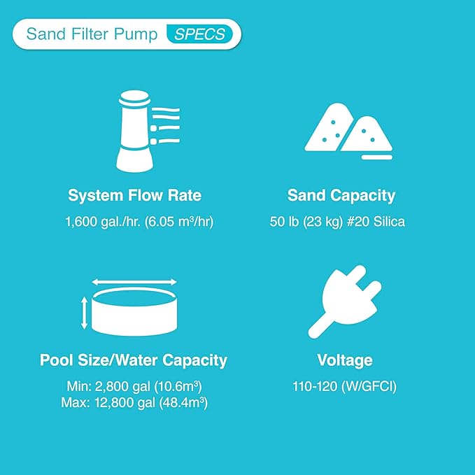 Intex 2100 GPH Above Ground Pool Sand Filter Pump Bundled with Krystal Clear Saltwater System, Improved Circulation and Filtration