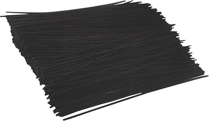 Twist Ties for Garden Plant Bag 6 inches 500 Pcs Candy Coffee Bags Ties (500, Black)
