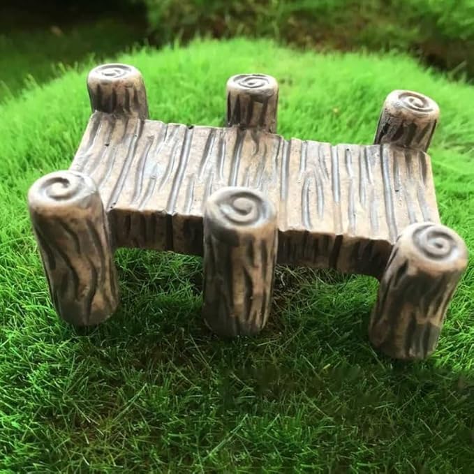 Miniature Bridge Model Decor 10Pcs Wooden Retro Garden Ornaments for Indoor Outdoor Micro Landscaping Fairy Yard Accessories
