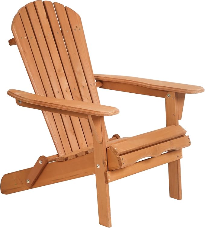 FDW Folding Adirondack Chair, All Weather Patio Chair Outdoor Fire Pit Chair for Patio Lawn Garden Backyard Deck Pool Beach
