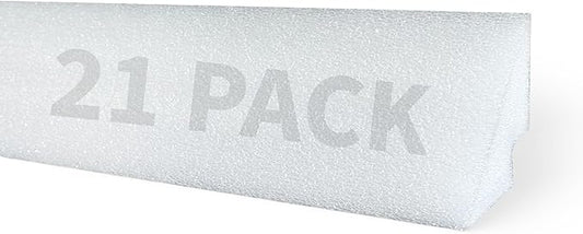 Blue Wave 48-in Peel and Stick Above Ground Pool Cove – Durable HDPE Foam Strips for Protecting Vinyl Liners – Made with Adhesive Backing for Easy and Secure Installation - 34-Pack, White