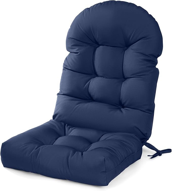 mudilun Outdoor Adirondack Chair Cushion High Weather Resistant Tufted Waterproof Lounge Cushion Anti-Slip Thickened High Back Patio Seat Pads