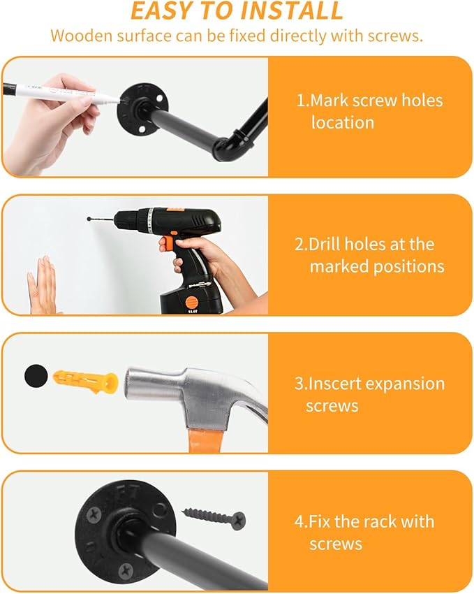 Garden Hose Holder Wall Mounted Heavy Duty Metal Hose Hanger Water Hose Holder Hose Reel Hose Hooks for Water Hose, Extension Cords, Vacuum Lines Storage Organizer for Garden,Garage,Yard