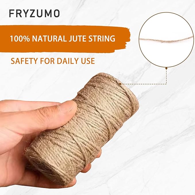 Natural Sisal Rope for Cat Scratcher, Durable Jute Twine for Cat Tree and Scratching Post Repair, Replacement Rope for Cat Tree, Cat Climbing Rope 4mm x 600ft