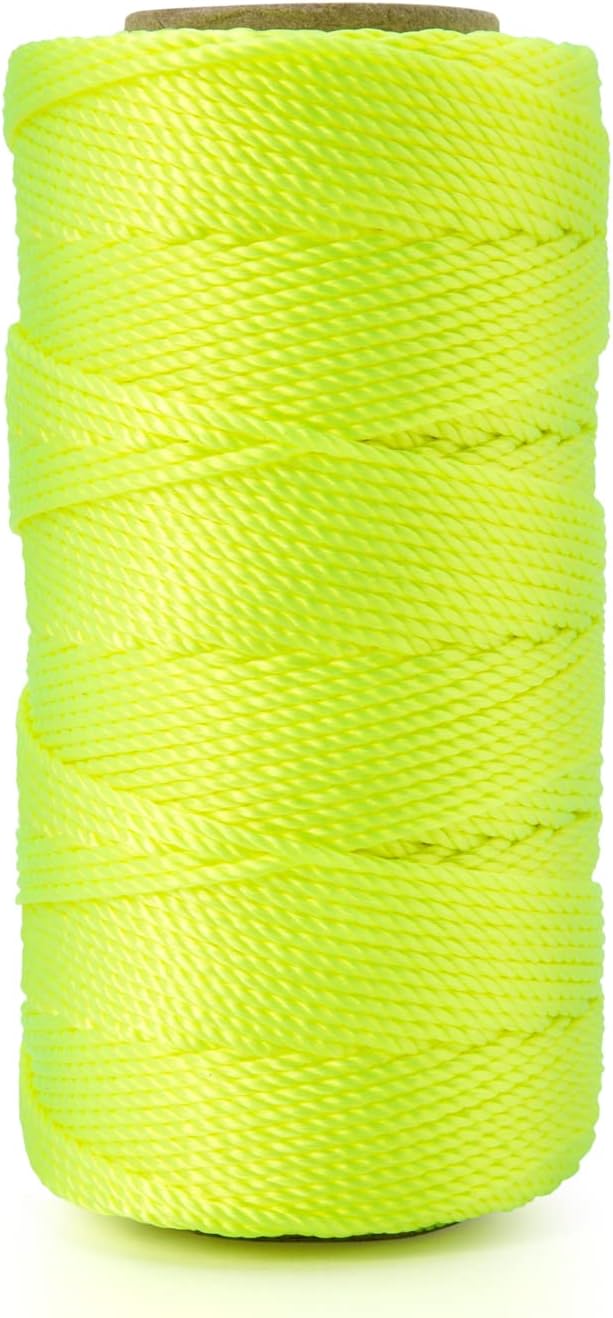 HONGDA Twisted Nylon String, #18 x 270FT Mason Line String, Nylon Twine for Masonry Job, Trot Line, Decoy Line, Net Making and Mending, Workshop, Crafts, Gardening