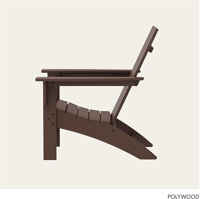 POLYWOOD AD420MA Modern Adirondack Chair, Mahogany