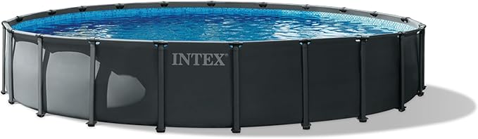 INTEX Ultra XTR Deluxe Round Above Ground Swimming Pool Set: 22ft x 48in - Includes Krystal Clear Cartridge Filter Pump - Easy to Assemble, 26327ST
