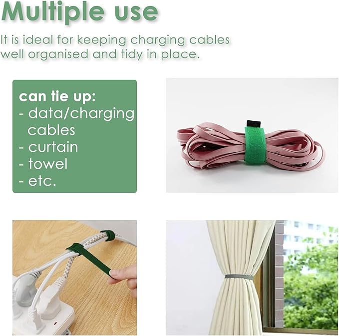 Garden Tie Green Strap Plant Supports Gentle on Plants Pre-Cut Design Tearable Reusable Sturdy Multi-Purpose for Home Garden Balcony Office (32.8ft × 0.6 inch, Green)
