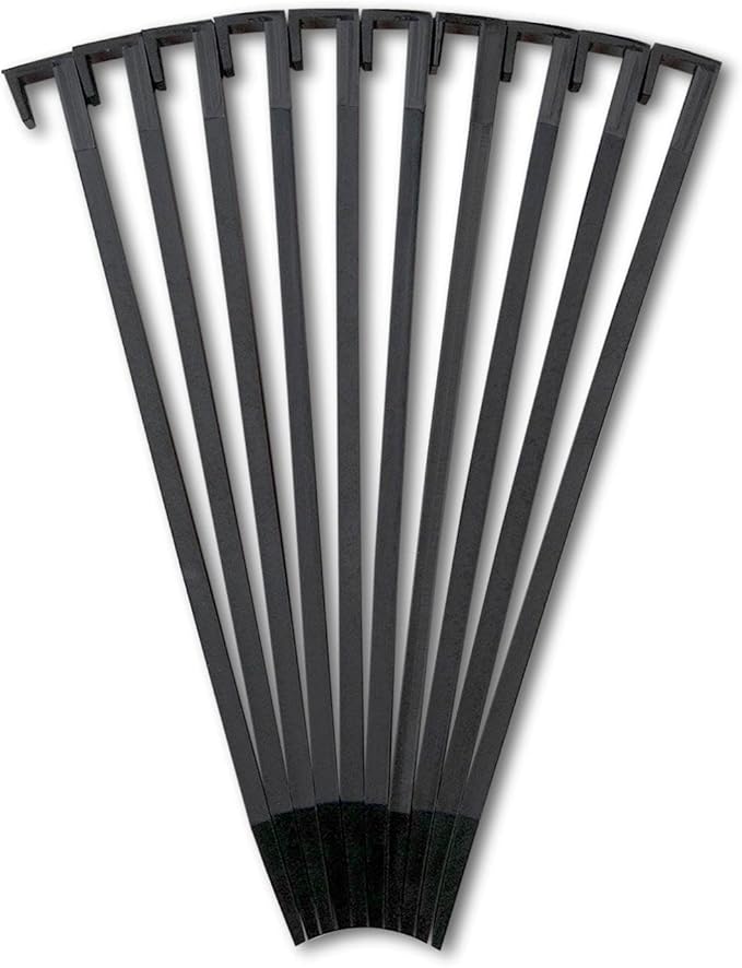EasyFlex 10 in. Landscape Anchoring Stake Pack - 10 Ct., Black (Pack of 2)