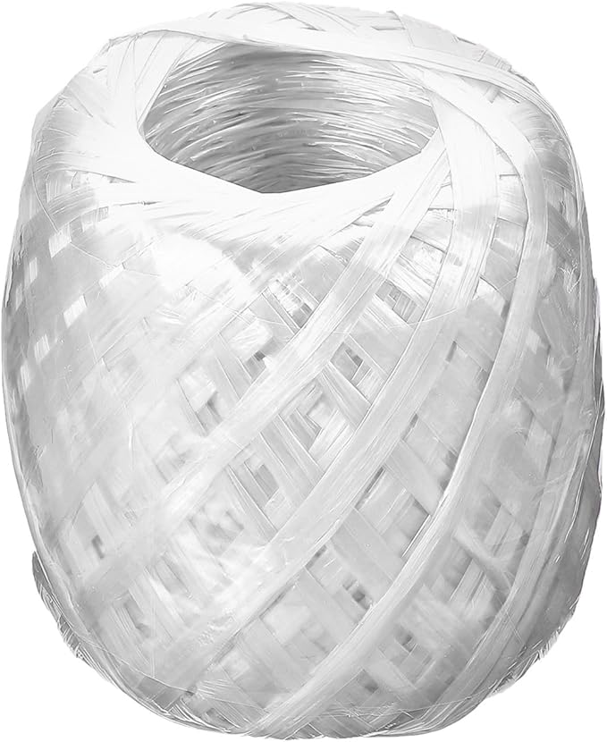 PATIKIL 180m/590Ft Polyester Nylon Plastic Rope, Twine Household Bundles Ropes Roll for Gardening Packing Crafting DIY, White