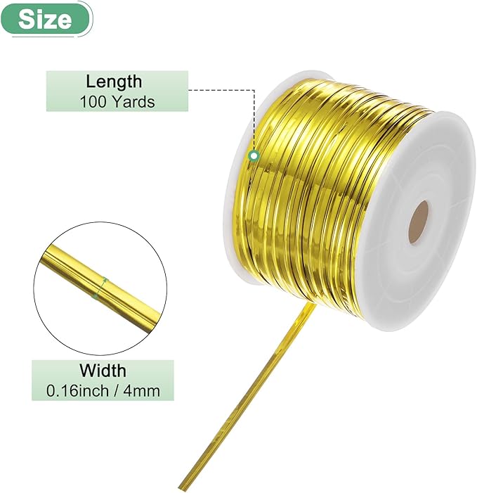 Metal Twist Ties, 100 Yards Metallic Twists Tie Bread Twisty-Ties for Party Decoration/Garden Plant/Gift Wrapping Bag/Cake/Pops Candy/Bakery Bags [Gold]