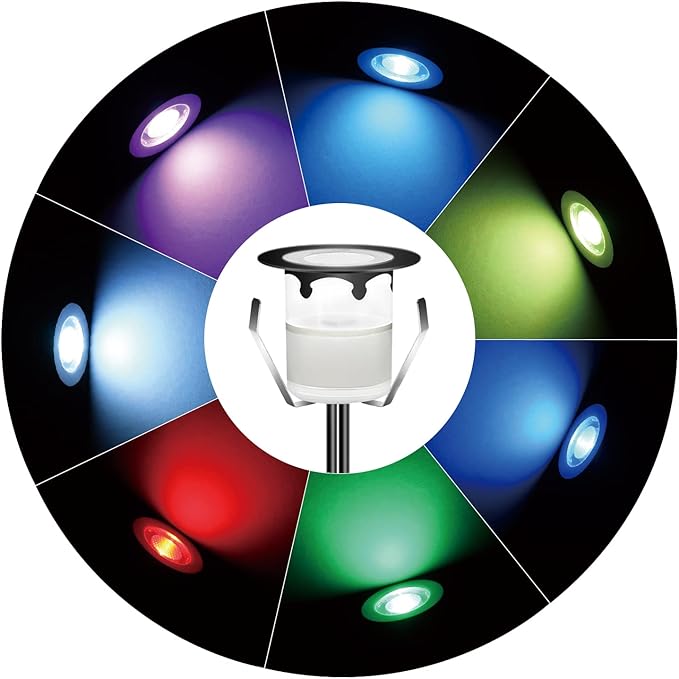 Recessed LED Deck Lights Kits with Protecting Shell,20Pack Φ1.18 IP67 Waterproof 12V Low Voltage Embedded Step Stair RGB Outdoor Landscape LED Lighting for Yard,Garden,Floor,Entryways