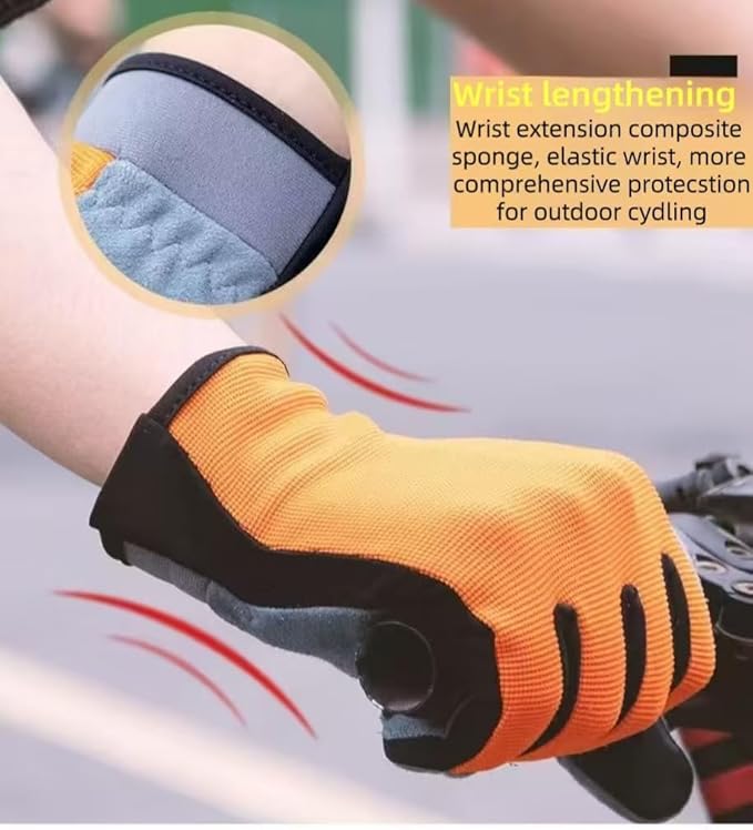 Men's & Women's Breathable Deerskin Palm Touchscreen Gloves for Cycling, Gardening, Hiking - Lightweight & Sweat-Absorbent Outdoor Work Gloves