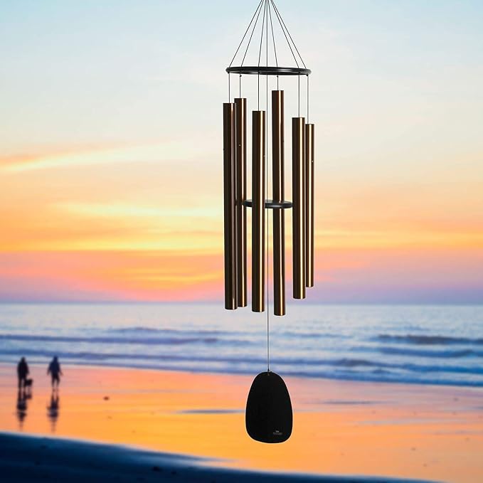 Woodstock Chimes Signature Collection, Bells of Paradise, Bronze 68", Decor Designs Wind Chimes for Outdoor, Patio, Home or Garden Décor (BPBR68)