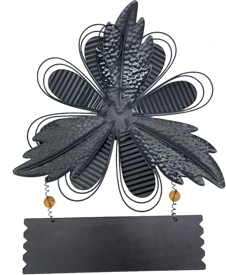 Large Rustic Metal Blue Flower Welcome Wall Art Decor Hanging Metal Flower Welcome Door Wreath Kitchen Living Room Bathroom Patio Garden Yard Wall Decoration