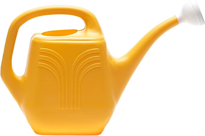 Bloem Classic Watering Can: 2 Gallon Capacity - Earthy Yellow - Durable Resin, Removable Nozzle Spout, Easy to Handle, Wide Mouth, for Indoor and Outdoor Use, Gardening
