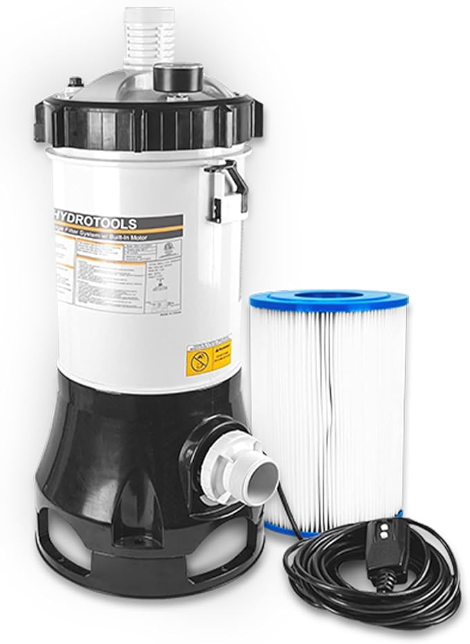 SWIMLINE HYDROTOOLS Above-Ground Pool Cartridge Filter, Sure-Flo 25 Sq Ft w/ 0.25 HP Pump, Pools up to 5500 Gallons