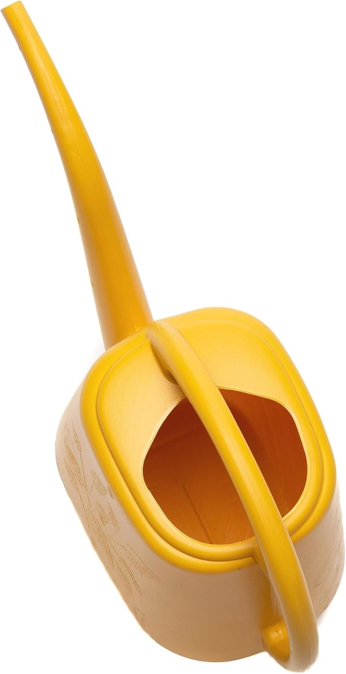 Bloem Aqua Rite Watering Can: 56 Oz - Earthy Yellow - Large Capacity, Extra Long Spout, Durable Plastic, One Piece Construction, for Indoor & Outdoor Use, Gardening