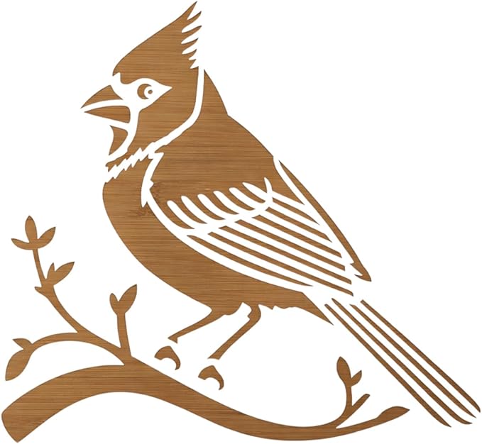 Cardinal Bird Stencil – Reusable Songbird Art Stencil for Painting, Crafting, Nature Designs and DIY Projects (3 Pcs Set)