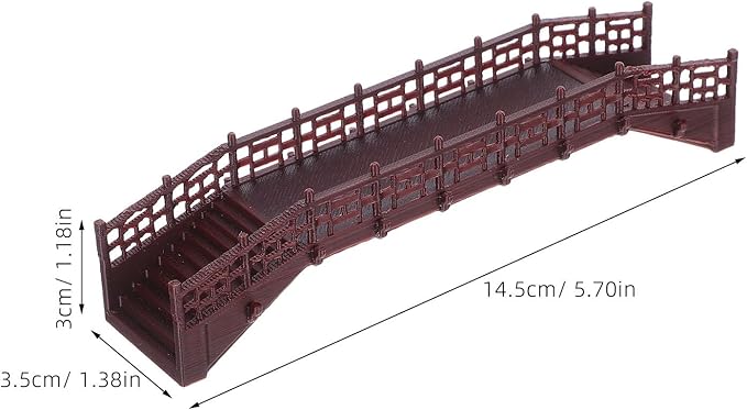 Ciieeo Miniature Bridge for Fairy Garden Micro Landscape Decor Chinese Style Arch Bridge Figurines Bonsai Terrarium Ornament 5.70In