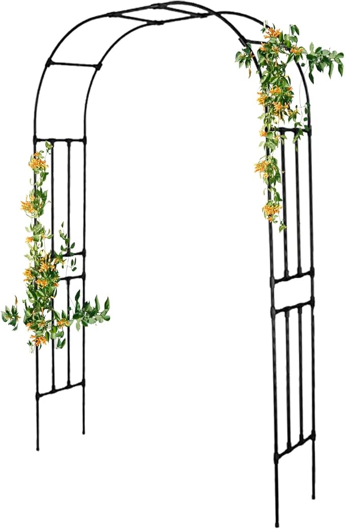Garden Arch Trellis - Length: 59in, Height: 94.5in Garden Trellis for Climbing Plants Outdoor - Garden Arch for Lawn, Party, Ceremony Wedding Decoration