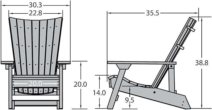 Highwood Manhattan Beach Adirondack Chair, Adult, Weathered Acorn