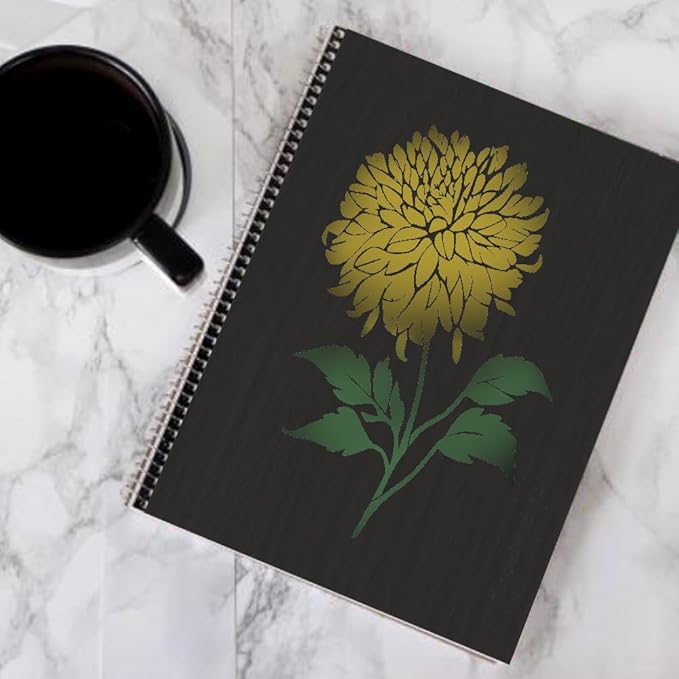 Dahlia Stencil - Flower Stencils for Painting on Wood, Canvas, Paper, Fabric, Wall, Furniture - Stencils for Crafts Reusable for Art, Cards, Journaling & Pattern Template -Floral Stencil (6x8 inch)