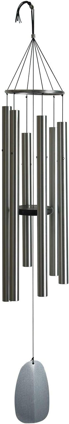 Woodstock Chimes Signature Collection, Bells of Paradise, Silver 54", Decor Designs Wind Chimes for Outdoor, Patio, Home or Garden Décor (BPS54)