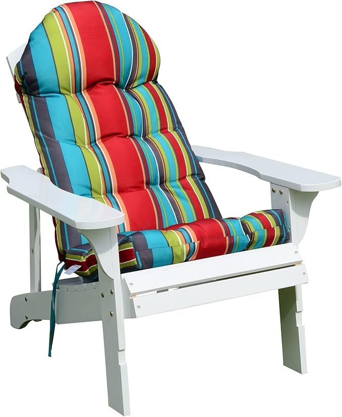 Enipate Weather Resistant Adirondack Chair Cushions High Back Indoor Outdoor Patio Tufted Lounge Cushion Seat Pads