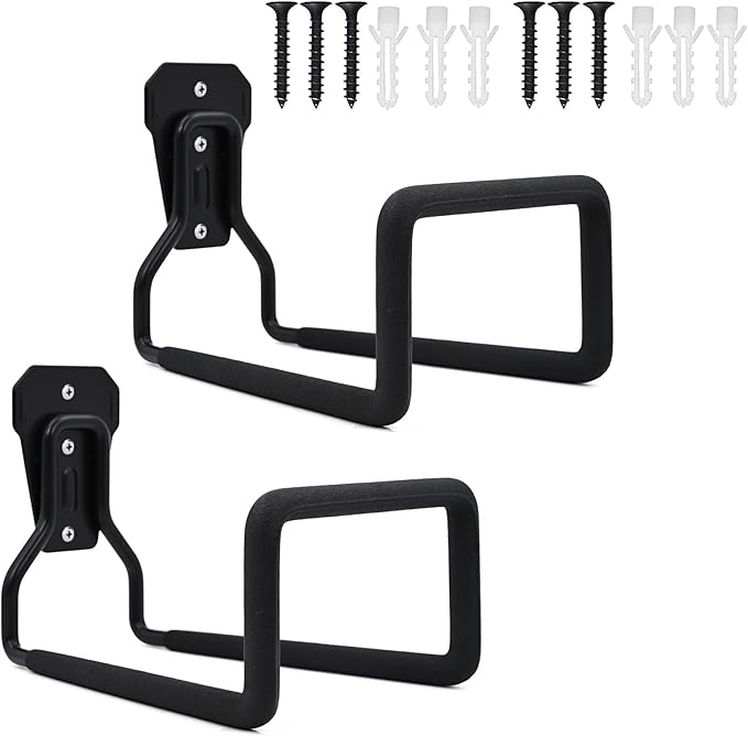 Garden Hose Holder - 2 Pack Hose Hanger Wall Mount, Heavy Duty Water Hose Holder for Outside Use in Yard, Metal Durable Hose Hooks, Ideal for Water Hose Storage