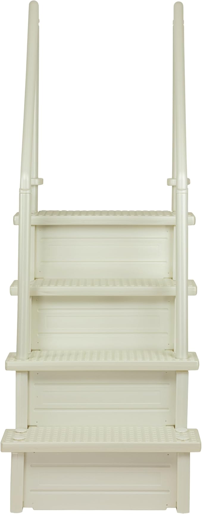 Aqua Select Anti-Slip in-Pool Steps | Pearl White/Pearl White Steps | for Above Ground Swimming Pools | Can Mount to Decks 48" to 54" H | Safety Stairs Capacity Up to 350 lbs