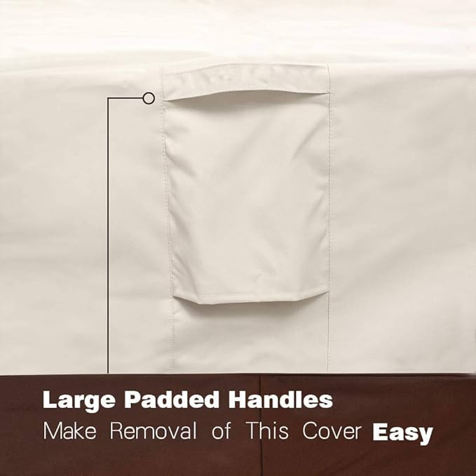 Vailge Patio Chair Covers, Lounge Deep Seat Cover, Heavy Duty and Waterproof Outdoor Lawn Patio Furniture Covers (2 Pack - Small, Beige & Brown)