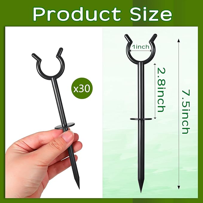 Taiyin 3/4'' Garden Hose Holder Brackets Garden Guide Holder Decorative Outdoor Guide Stakes Support Spike Plant Tool to Keep Off Lawn for Yard
