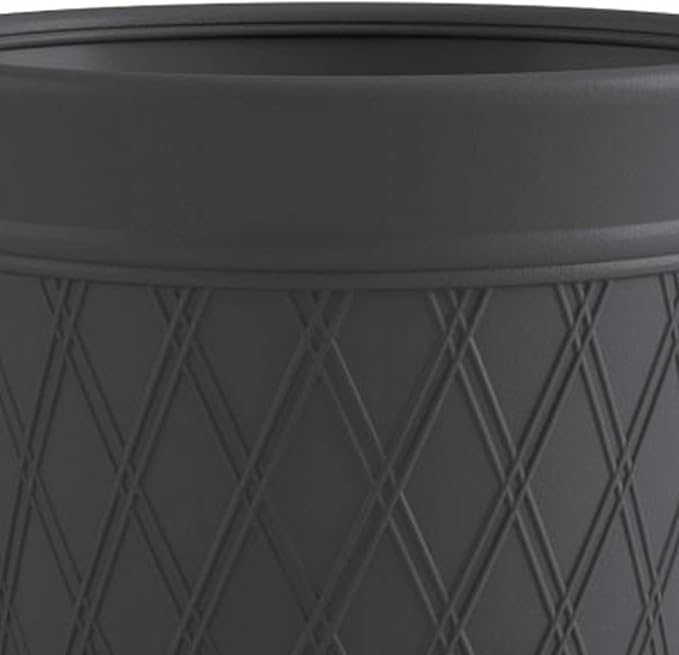 Suncast 4 Pack 14" x 12" Round Resin Decorative Weatherproof Outdoor Hideaway Standard Garden Hose Storage Pot with Drainage Holes, Gray
