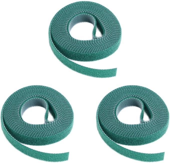 Kopida Green Plant Ties 3 Rolls Green Garden Twine Plant Ties Nylon Plant Bandage Garden Hook Loop Bamboo Cane Wrap Support DIY Home Garden Accessories