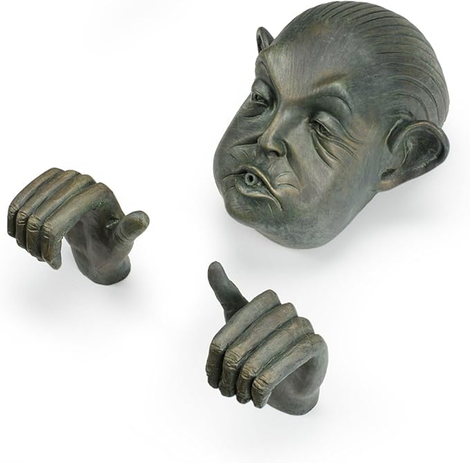 Aquascape Man in Barrel Spitter Fountain Head and Hands, Whimsical Deocorative Pond Water Feature Accent, 78315